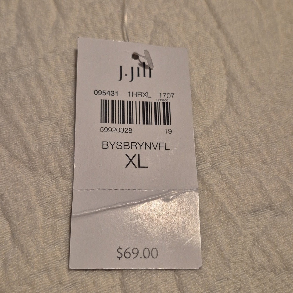 J. Jill women's size XL Boysenberry 3/4 sleeve floral design wearever Collection - Picture 6 of 8